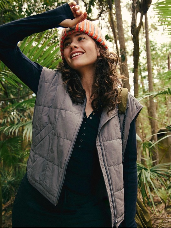 FP Movement by Free People Jackets & Blazers - FP movement Pippa Packable Puffer Vest in Light Gray